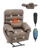 Power Lift Recliner Chair, Lift Chair with Heat and Massage for Elderly, Dual Motor Recliner Chair with a Cup holder