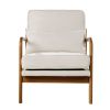 Accent Chair, Mid Century Modern Armchair with Solid Wood Frame and Non-Slip Legs