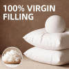 Pillow Inserts 18x18 Inch Set of 4, White Square Throw Pillow Form, 3D 7D PP Cotton Filling 400g Each, 100% Virgin Filling