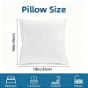 Pillow Inserts 18x18 Inch Set of 4, White Square Throw Pillow Form, 3D 7D PP Cotton Filling 400g Each, 100% Virgin Filling