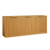 67-inch modern wavy sideboard, curved contour design storage cabinet, 6-door cabinet with storage function
