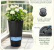 18 Inch Tall Flower Pots Set of 2 with Insert Bucket And Handle Design for Home Garden Decor