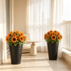 18 Inch Tall Flower Pots Set of 2 with Insert Bucket And Handle Design for Home Garden Decor