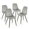 Set of 4 Mid-Century Modern Upholstered Dining Chairs