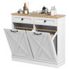 Tilt Out Laundry Hamper Cabinet with Drawers