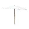 13FT Wooden Patio Umbrella, White