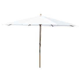 13FT Wooden Patio Umbrella, White