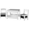 Kids Table and Chair Set, Multi-Functional Activity Play Table with Flip Blackboard Tabletop