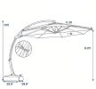1 foot outdoor cantilevered terrace umbrella with base -360 Â° rotation and tilt adjustment to enhance sun protection effect