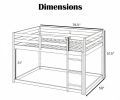 Full over Full Bunk Bed with Integrated Ladder And Safety Guardrails   Space Saving Twin over Twin Bunk Bed