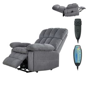 Power Lift Recliner Chair, Dual Motor, Oversized Electric Lift Chair with Heat and Massage for Elderly, Infinite Position Adjustment, Chenille Fabric