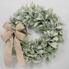 17.7" Faux Lamb's Ear Wreath
