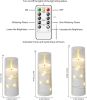 Flameless LED Candles with Timer 12 Pc Flickering Flameless Candles for Romantic Ambiance and Home Decoration Stable Acrylic Shell