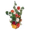 Standing Artificial Flowers Arrangements 4 PCS, 17.5-Inch Tall Faux Flower Decorations for Wedding Aisle Runner Chair