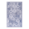 MAVAL Blue Washable Rug 9x12 Area Rug (Blue, 9'x12') Modern, Contemporary, Non-Shedding & Easy to Clean, Ideal for Living Room, Bedroom, Dining Space