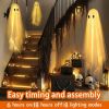 Halloween Decorations outdoor/indoor-3pcs Hanging Ghost Decor with Light,Halloween Ornaments,Hallowee n Decor for Tree,Yard,Window,Garden