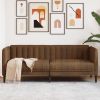 Sofa Brown Faux suede leather (100% polyester), plywood, solid wood