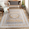 LOOM & LUXE Collection 8X10 Cream/Ivory /Medallion Non-Shedding Living Room Bedroom Dining Home Office Stylish and Stain Resistant Area Rug