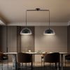 41" Industrial Modern Black Double Pendant Light â€“ Adjustable Ceiling Hanging Lamp with Matte Finish for Dining Room, Kitchen