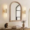 Wall Sconces Set of Two, Hardwired Gold Bathroom Sconces Wall Lighting with Clear Glass