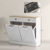 Tilt Out Laundry Hamper Cabinet with Drawers