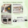 Kids Table and Chair Set, Multi-Functional Activity Play Table with Flip Blackboard Tabletop