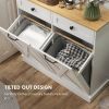 Tilt Out Laundry Hamper Cabinet with Drawers