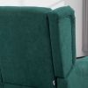 Wingback Accent Chair Tufted Upholstered Fabric Armchair with Wooden Legs for Living Room Bedroom Office