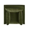 Knox 36" Modern Farmhouse Arm Chair, Olive Green Performance Velvet