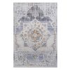 PAYAS Collection 7.9X10. Cream / Gold / Medallion Area Rug Modern, Contemporary, Non-Shedding & Easy to Clean, Ideal for Living Room, Bedroom