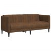 Sofa Brown Faux suede leather (100% polyester), plywood, solid wood
