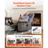 Power Lift Recliner Chair, Dual Motor, Oversized Electric Lift Chair with Heat and Massage for Elderly, Infinite Position Adjustment, Chenille Fabric