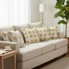 5PC 17.7inches Sunny Dandelion & Retro Daisy Pillow Cover Set â€“ Floral Cushion Covers for Sofa Home Decor