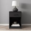 (2 pack)Ardent Nightstand with 1 Drawer, Black