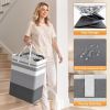 2 Pack Large Laundry Baskets, Laundry Hampers Bags (Grey 75Lx2) | Waterproof, Freestanding