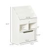 White Kids Bookcase with Storage Drawer Multi-Shelf Rack Organizer for Books Ideal for Reading Nook Classroom Bedroom Playroom