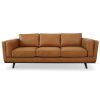 Chase Mid Century Modern Genuine Leather Sofa