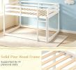 Full over Full Bunk Bed with Integrated Ladder And Safety Guardrails   Space Saving Twin over Twin Bunk Bed
