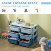 Kids Storage Unit Dresser, Safe Polypropylene Toy Organizer with 14L Removable Drawers