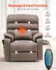 Power Lift Recliner Chair, Lift Chair with Heat and Massage for Elderly, Dual Motor Recliner Chair with a Cup holder