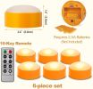 CANDLE IDEA 6 PCS Halloween Pumpkin LED Lights with Remote Timer Bright Flickering Battery Operated Jack-O-Lantern Electric Flameless Candles for Hall