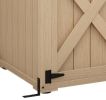 Natural wooden storage cabinet with waterproof and lockable doors