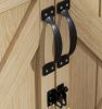Natural wooden storage cabinet with waterproof and lockable doors