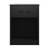(2 pack)Ardent Nightstand with 1 Drawer, Black