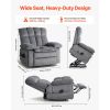 Power Lift Recliner Chair, Dual Motor, Oversized Electric Lift Chair with Heat and Massage for Elderly, Infinite Position Adjustment, Chenille Fabric