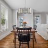 (Same as W1340120171/L5017) 17" Chrome Crystal Pendant Chandelier, Modern Hanging Light Fixture with Adjustable Height