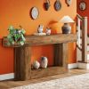 160 Cm Console Table Country House Sofa Table with 2 Levels Entrance Table for Living Room Bedroom Hallway Decor