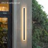 59" Set of 2 Outdoor LED Wall Sconces, IP65 Waterproof Modern Exterior Wall Lights, Black 3000K Warm White