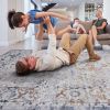 PAYAS Collection 7.9X10. Ivory / Grey / Traditional Area Rug Modern, Contemporary, Non-Shedding & Easy to Clean, Ideal for Living Room, Bedroom
