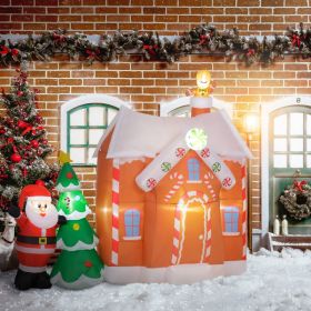 Giant Inflatable Gingerbread House (Option: Multi Color-240x240x240 mm)